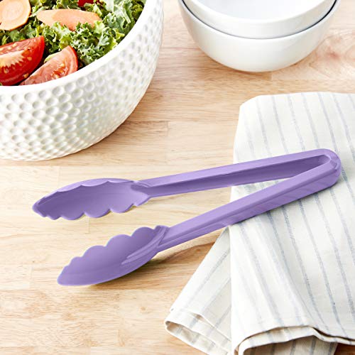 Mercer Culinary Hell's Tools Hi-Heat Utility Tongs  9.5 Inch  Purple - Image 4